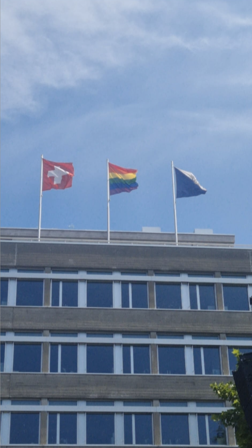 [Original] El arcoiris como símbolo de diversidad, de Esperanza, de la Luz después de la tormenta no solamente me identifica como Queer sino también como migrante, como ser humano y poder observar la bandera en mi entorno no solo me hace visible y más real sino digno de pertenecer a una sociedad que me respeta y reconoce como igual. [English] The rainbow as a symbol of diversity, hope, and light after the storm not only identifies me as queer but also as a migrant, as a human being. Seeing the flag in my surroundings not only makes me visible and more real but also worthy of belonging to a society that respects and recognizes me as an equal. 